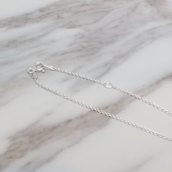 Sterling Silver Necklace w/CZ Heart&Pink Swarovski - Picture 3 of 3